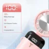 3 Speeds Handheld Cooling Fan with Cold Compress Function - Blue - Image 9