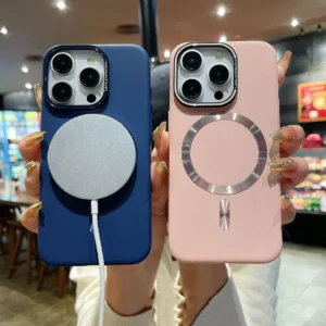 Magnetic Frosted Phone Case - Pink