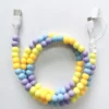 2-In-1 USB To Type-C ＆ Lighting Beaded Charger Cord - Colorful - Image 10