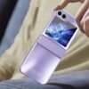 Frosted Electroplating Folding Phone Case - Purple - Image 3