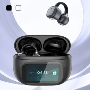 Ear Clip-on Smart Color Screen Intelligent Translation Headset - Black