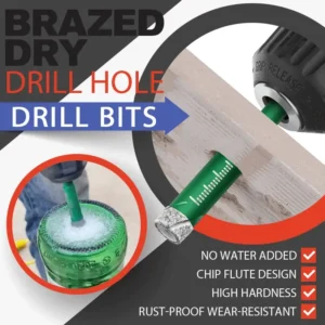Brazed Dry Drill Hole Drill Bits-Green: 6mm+8mm(2pcs)