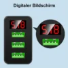 Mobile phone charging socket with digital display - Black - Image 7