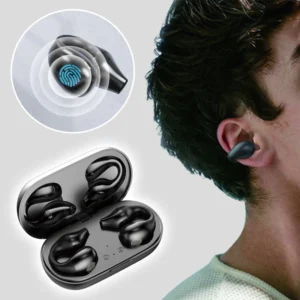 Wireless Ear Clip Bone Conduction Headphones - Black