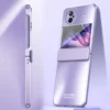 Frosted Electroplating Folding Phone Case - Purple - Image 2