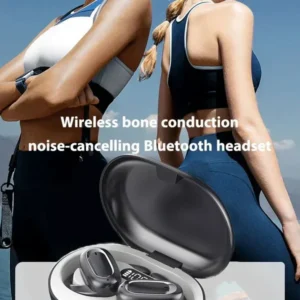 Sporty Hanging Ear Bluetooth Earphones - Black