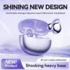 Lightweight Open Ear Clip Bluetooth Headphones - Purple - Image 4