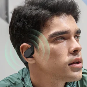 Wireless Ear Hanging Bluetooth Headset - Black