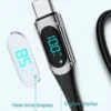 PD 100W Fast-charging and Fast-transmission Data Cable with Digital Display - PD29W Blue [Type-C to Lightning -2m] - Image 9