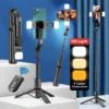 Foldable Selfie Stick Tripod - With Fill Light - Image 3