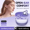 Lightweight Open Ear Clip Bluetooth Headphones - Purple - Image 6