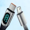 PD 100W Fast-charging and Fast-transmission Data Cable with Digital Display - PD29W Blue [Type-C to Lightning -2m] - Image 5