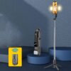Foldable Selfie Stick Tripod - With Fill Light - Image 8