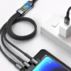Transparent Luminous 3-in-1 Super Fast Charging Cable - 1.2M - Image 7