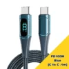 PD 100W Fast-charging and Fast-transmission Data Cable with Digital Display - PD29W Blue [Type-C to Lightning -2m] - Image 8
