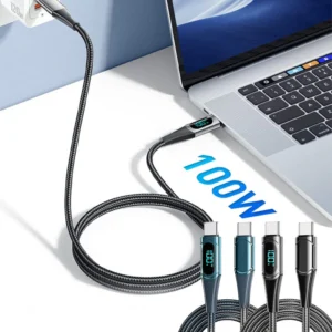PD 100W Fast-charging and Fast-transmission Data Cable with Digital Display - PD29W Blue [Type-C to Lightning -2m]