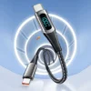 PD 100W Fast-charging and Fast-transmission Data Cable with Digital Display - PD29W Blue [Type-C to Lightning -2m] - Image 3