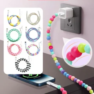2-In-1 USB To Type-C ＆ Lighting Beaded Charger Cord - Colorful